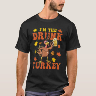 T-shirt Je suis Drunk Turkey Drôle Thanksgiving Unisex Ad