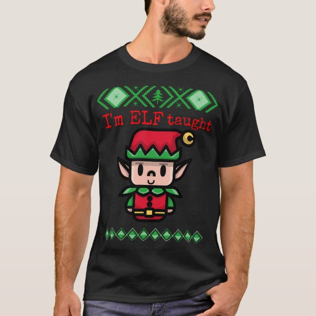 T-shirt Je Suis Elf Enseigné. (Devant)