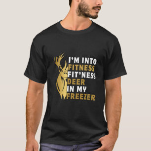 T-shirt Je suis en forme de cerf dans mon congélateur drôl