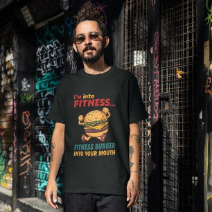 T-shirt Je suis en forme. Fit'ness Burger Dans Ma Bouche