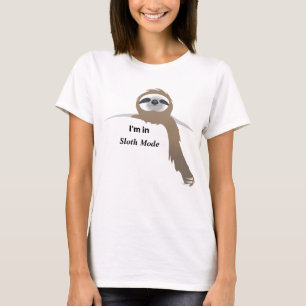 T-shirt Je suis en mode paresseux Paresseux à l'intérieur 