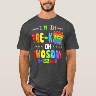 T-shirt Je suis en PréK le mardi 22 février Pop I
