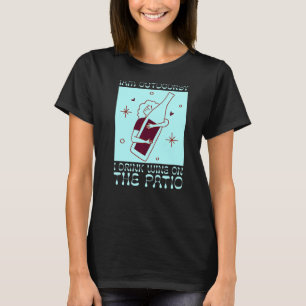 T-shirt Je Suis Extérieur Je Bois Du Vin Sur Le Vin Du Pat