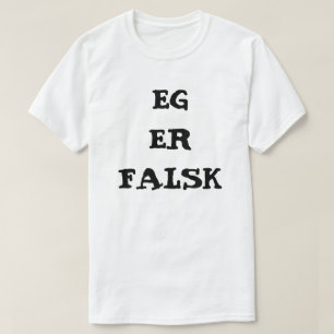 T-shirt Je suis faux en blanc norvégien