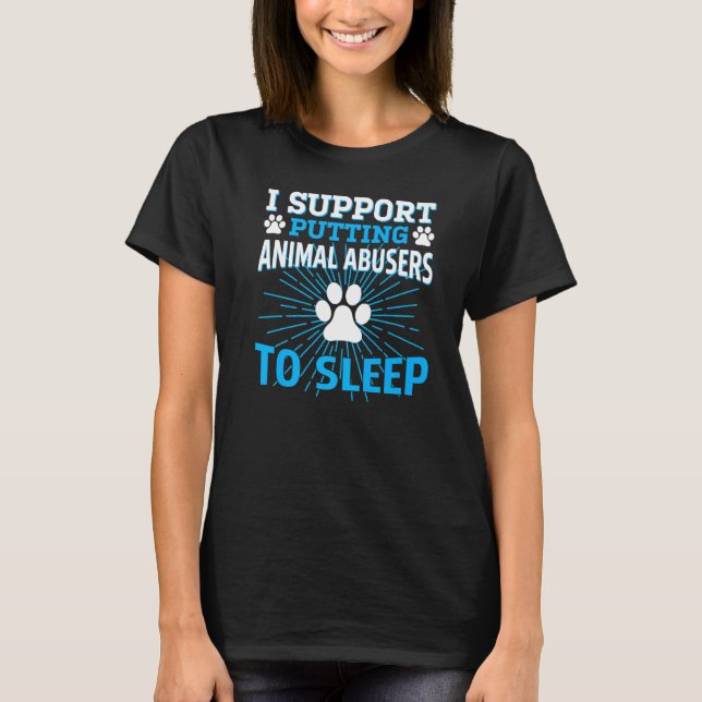 T-shirt je suis favorable à ce que les agresseurs d'animau (Devant)