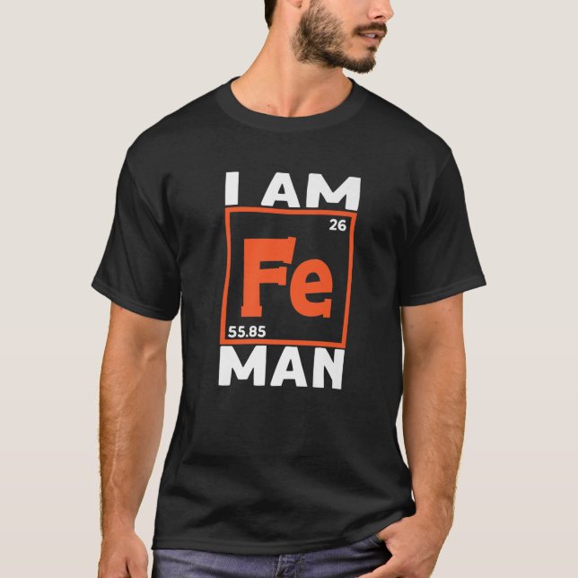 T-shirt Je Suis Fe Homme Chimie Sciences Chimiste Enseigna (Devant)