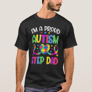T-shirt Je suis fier d'être un beau-père autiste Puzzle H