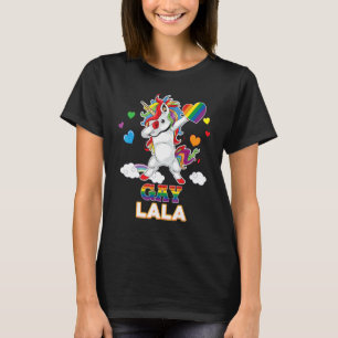 T-shirt Je suis Fier Lgbt Gay Lala Pride Dabbing Unicorn R