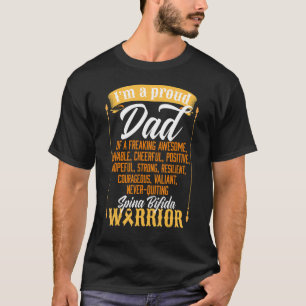 T-shirt Je suis fier papa de Spina BIFIDA Warrior Motivati