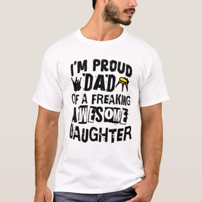 T-shirt Je Suis Fier Papa D'Une Fantastique Fantaisie Fant (Devant)