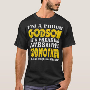 T-shirt Je suis fière Godson d'une super-mère géniale