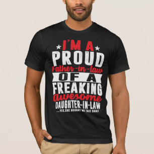 T-shirt Je suis fière père en droit d'une fille géniale