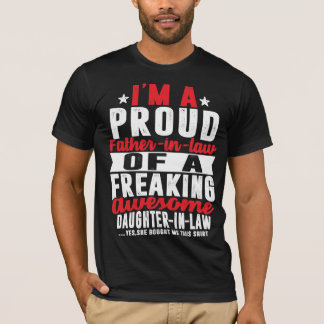T-shirt Je suis fière père en droit d'une fille géniale