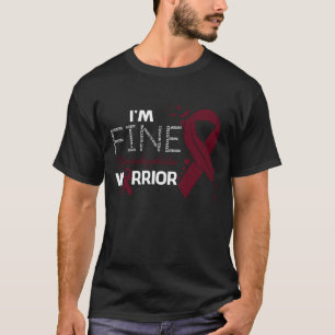 T-shirt Je suis fine Thrombophilie guerrière plume de sens