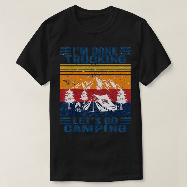 T-shirt Je Suis Fini Camping Lets Aller Camping Cool Retro (Design devant)