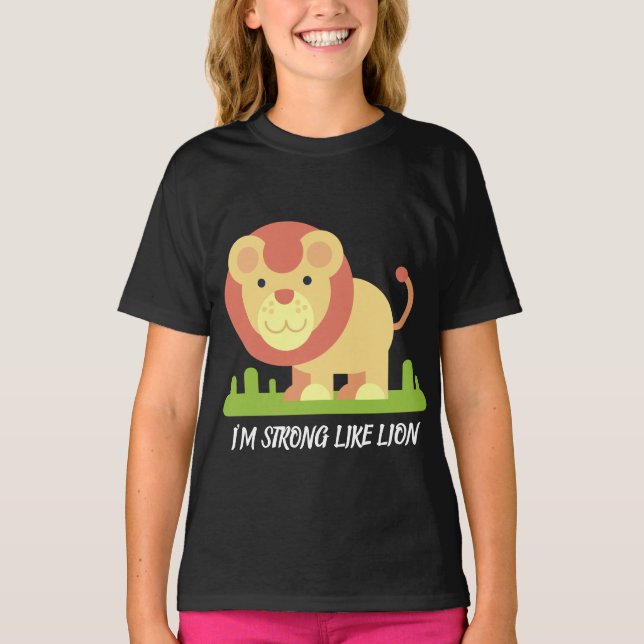 T-SHIRT JE SUIS FORT COMME LION (Devant)