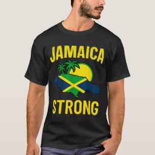 T-shirt Je suis fort en Jamaïque J'aime le drapeau jamaïca