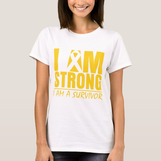 T-shirt Je suis forte - je suis une survivante - Cancer de (Devant)
