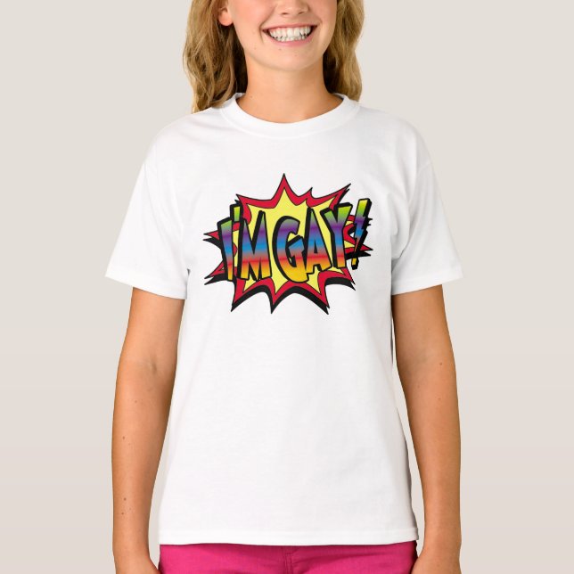 T-shirt Je suis Gay Burst (Devant)