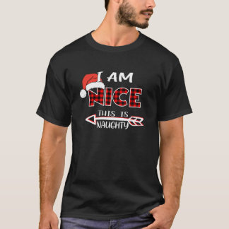 T-shirt Je suis gentil, c'est vilain, ensemble de Noël pou