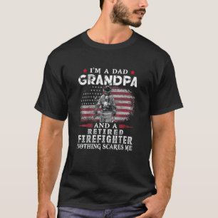T-shirt Je suis grand-père et pompier à la retraite Rien d