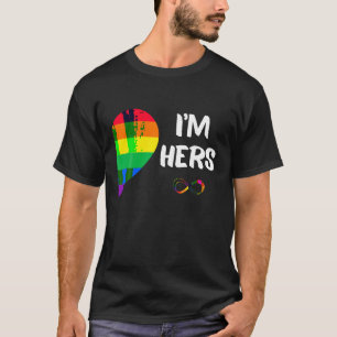 T-shirt Je suis Hers Shers Mine Couples lesbiennes qui cor