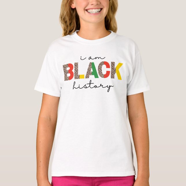 T-shirt Je Suis Histoire Noire Pour Enfants Filles Histoir (Devant)