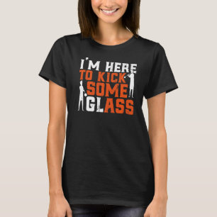 T-shirt Je suis ici pour frapper un verre de pistolet en v