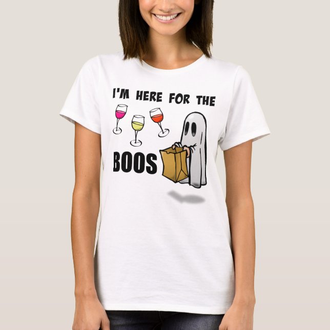 T-shirt Je suis ici pour hue le fantôme drôle de Halloween (Devant)