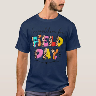 T-shirt Je Suis Ici Pour La Journée De Terrain Léopard Enf