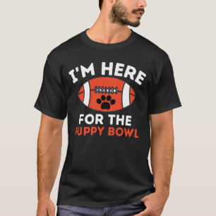 T-shirt Je suis ici pour le chien chiot Bowl Funny