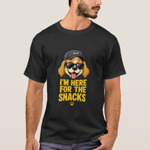T-shirt Je Suis Ici Pour Les Friandises Chien Mignon Chiot