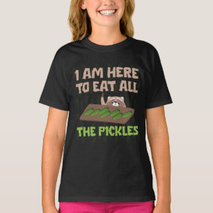 T-shirt je suis ici pour manger tous les cornichons Raccoo
