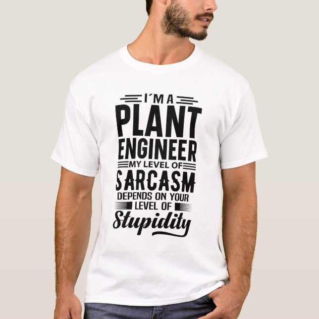 T-shirt Je suis ingénieur Plante (Devant)