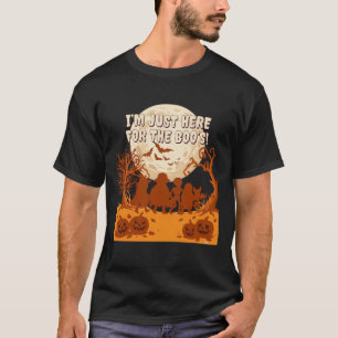 T-shirt Je suis juste ici Boos Halloween Enfants Silhouett