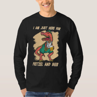 T-shirt Je Suis Juste Ici Pour La Bière Dinosaures Bavaroi