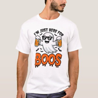 T-shirt Je suis juste ici pour la Boos mignonne Ghost Hall