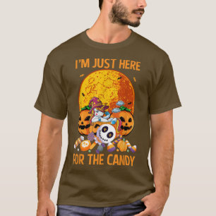 T-shirt Je Suis Juste Ici Pour La Cuisine Candy Halloween