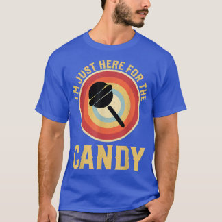 T-shirt Je suis juste ici pour la fête d'Halloween Candy F