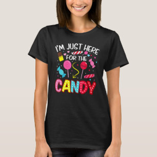 T-shirt Je suis juste ici pour le bonbon Halloween mignon 