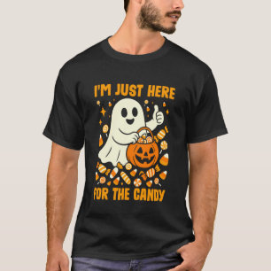 T-shirt Je suis juste ici pour le bonbon Halloween Pun suc