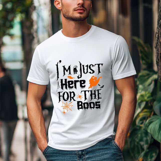 T-shirt JE SUIS JUSTE ICI POUR LE BOSS, Citrouille D'Hallo (Créateur téléchargé)