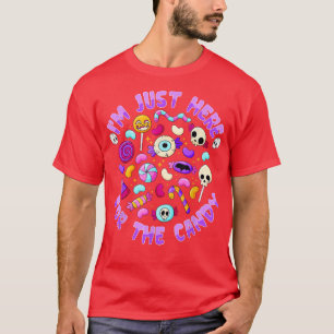 T-shirt Je Suis Juste Ici Pour Le Candy Funny Halloween Pu