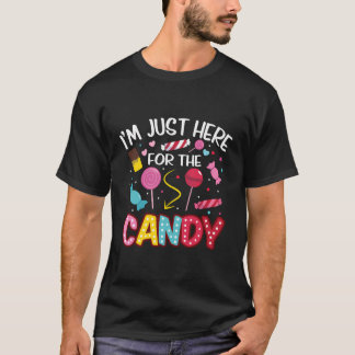 T-shirt Je Suis Juste Ici Pour Le Candy Halloween Cute Lol