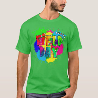 T-shirt Je Suis Juste Ici Pour Le Field Day School Field D