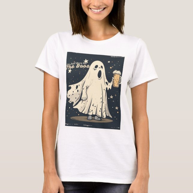 T-shirt Je suis juste ici pour les Boos - Drôle Fantôme de (Devant)