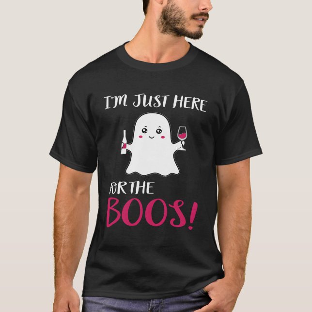 T-shirt Je Suis Juste Ici Pour L'Halloween Boos Pour Noël (Devant)