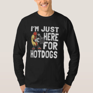T-shirt Je suis juste là pour la nourriture Hotdogs Saucag