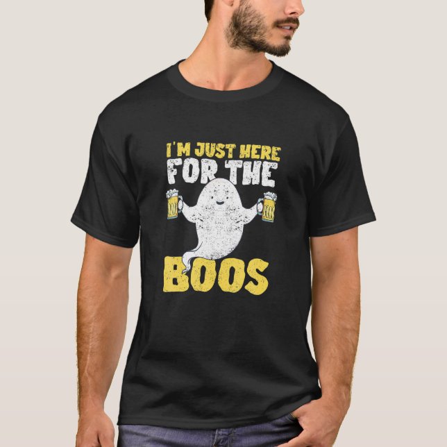 T-shirt Je suis juste là pour le Fantôme Éffrayant de Boos (Devant)