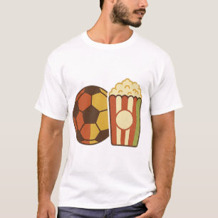 T-shirt Je suis juste là pour le football et les snacks dr